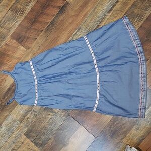 Lupilu by Heidi Klum Blue Tiered Sleeveless Maxi Dress, Size 4